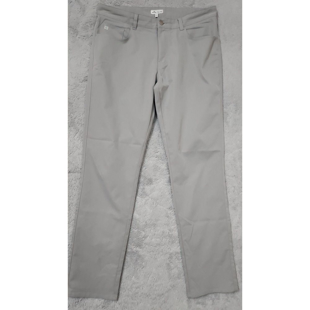Peter Millar Pants Mens 35x32 Gale EB66 Performance Golf Stretch Gray Casual EUC